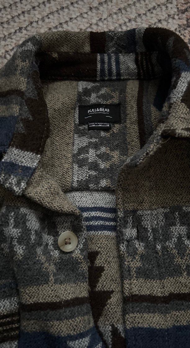 Desenli Yün Bohem Kadın Ceket - Görsel 2