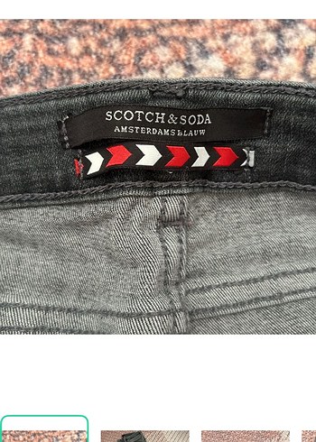 Scotch & Soda Gri Yikamali Denim Pantolon