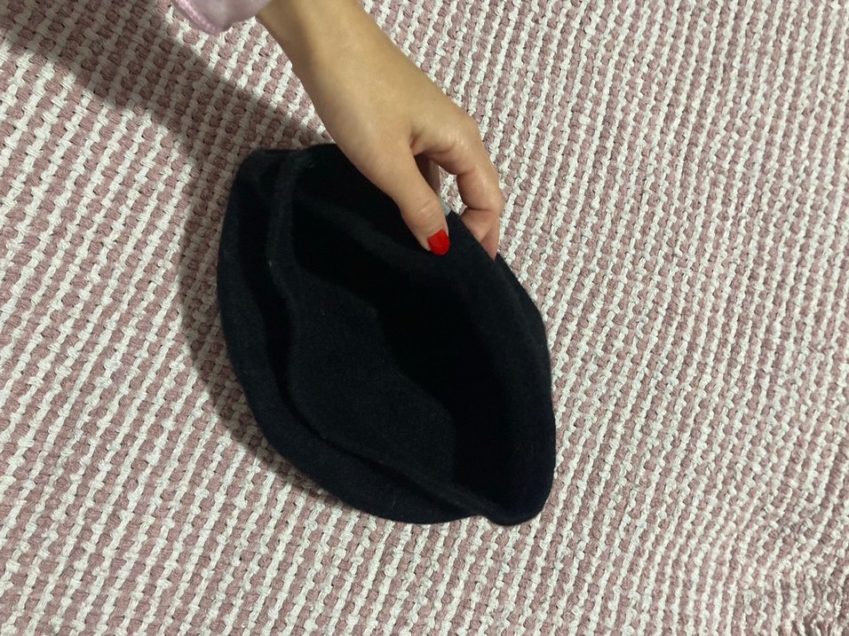 Kadın Vintage Bej Lastik Şapka - Görsel 2