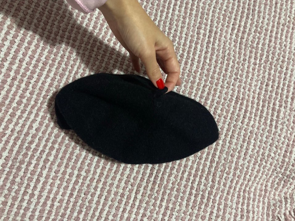 Kadın Vintage Bej Lastik Şapka - Görsel 3