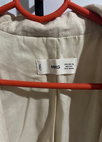 Bej Midi Keten mango Kadın Blazer Ceket - Görsel 2