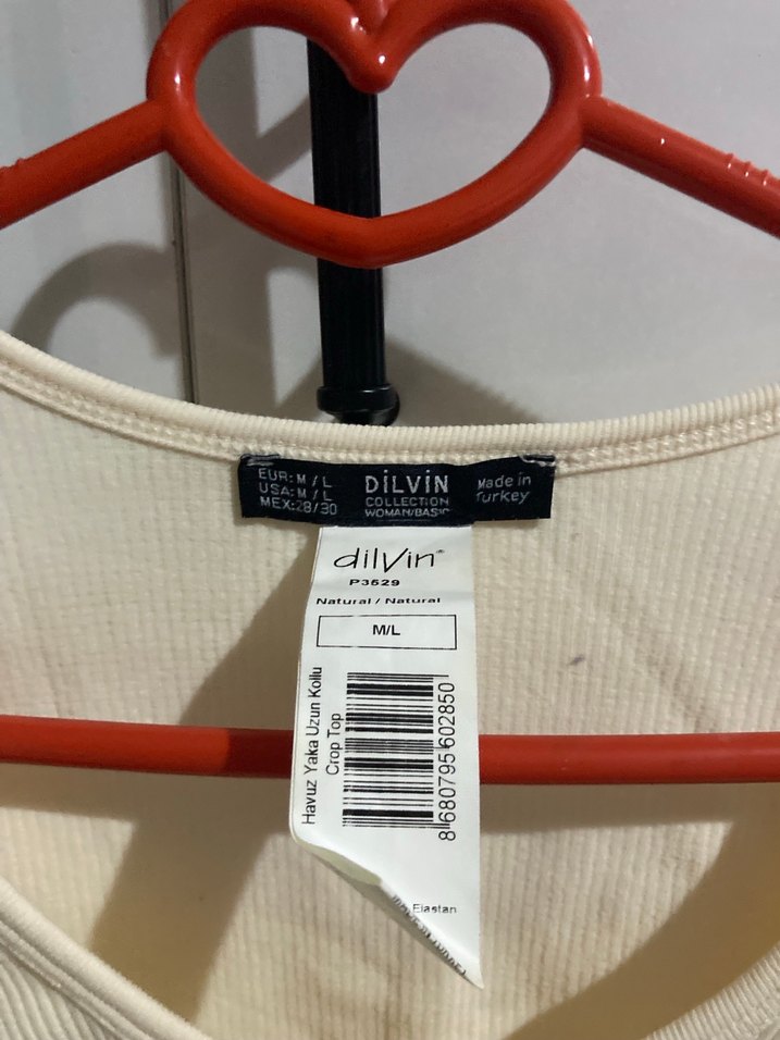 Beyaz Pamuklu Uzun Kollu dilvin Kadın Kazak - Görsel 2