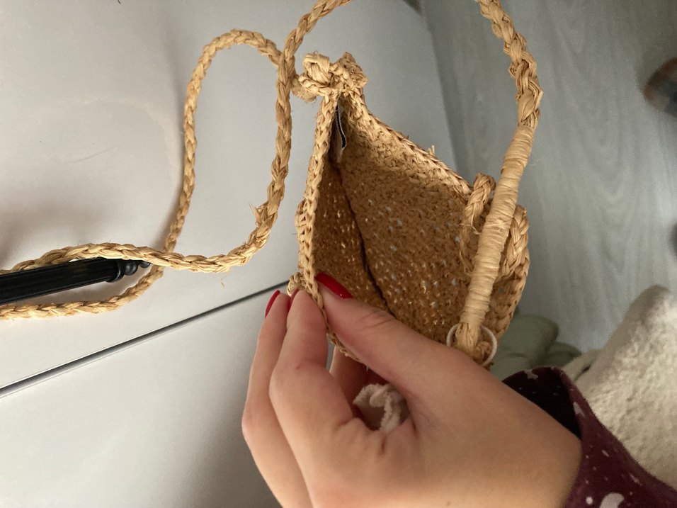 Bej Örgü Kadın Çapraz pull and bear Çanta Püsküllü - Görsel 2