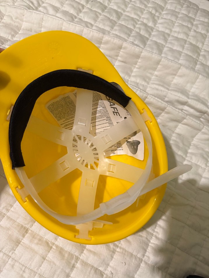 Sarı Minimalist Plastik Kask Baret - Görsel 2