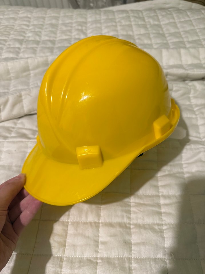 Sarı Minimalist Plastik Kask Baret - Görsel 3