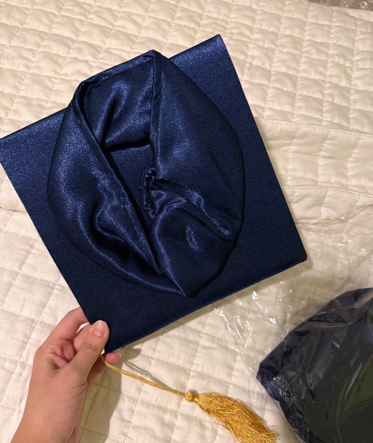 Mavi Kadın Mezuniyet Şapkası Püsküllü - Görsel 2