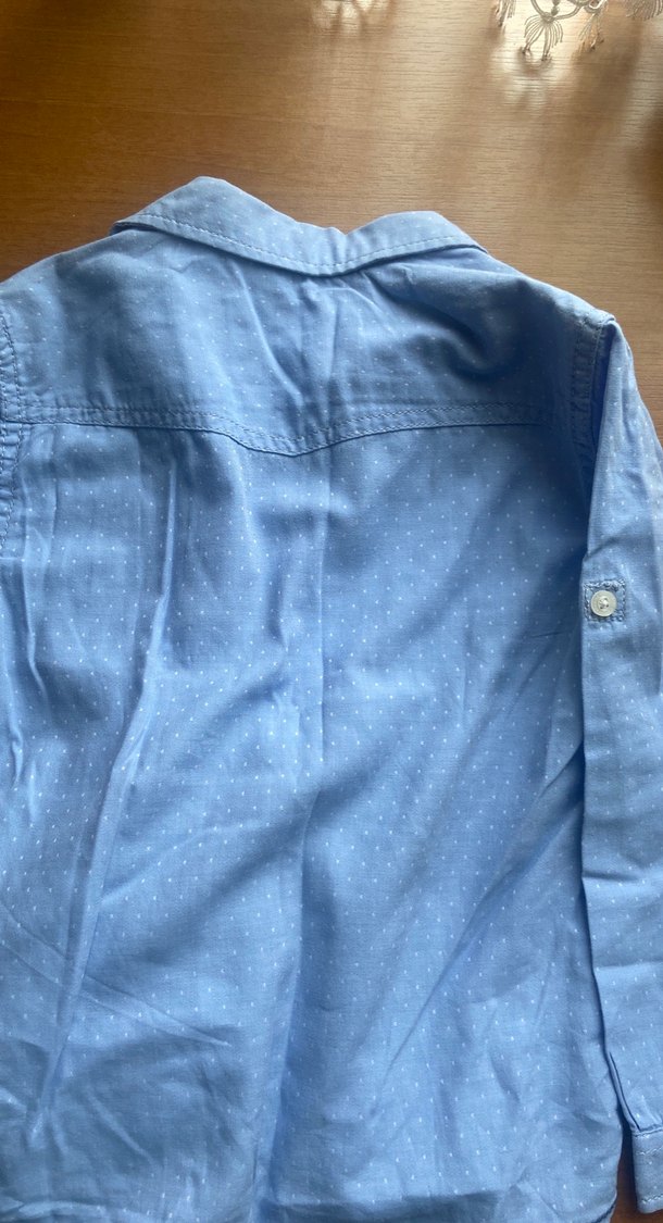 Erkek Çocuk Mavi Denim Gömlek - Görsel 2