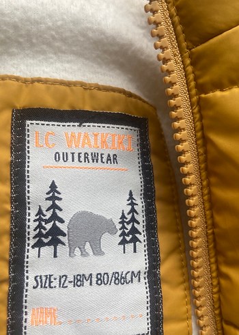 Kız Çocuk Sarı Fermuarlı mont - Görsel 3