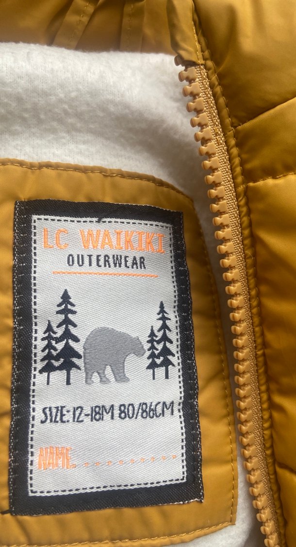 Kız Çocuk Sarı Fermuarlı mont - Görsel 3