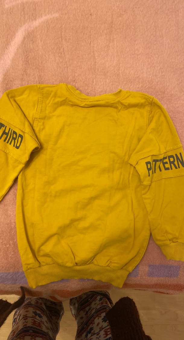 Sarı Kapüşonlu Erkek Sweatshirt - Görsel 2