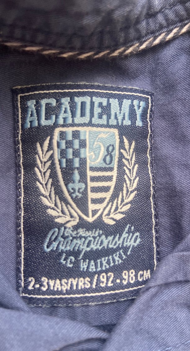 Erkek Çocuk Koyu Mavi Denim Gömlek - Görsel 3