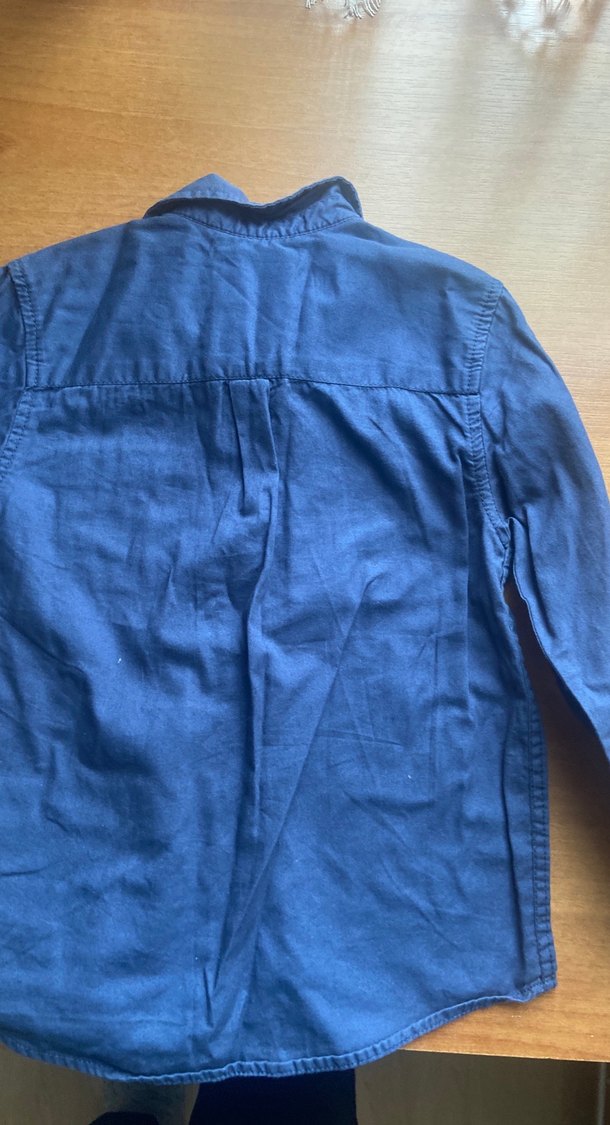 Erkek Çocuk Koyu Mavi Denim Gömlek - Görsel 2