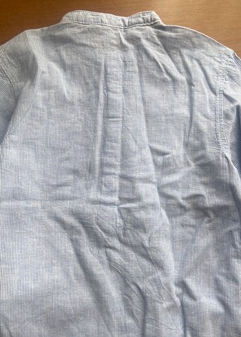 Erkek Çocuk Bej Keten Uzun Kollu Gömlek - Görsel 2