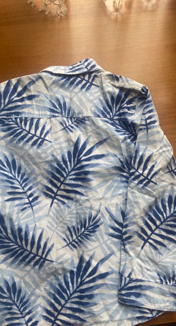 Erkek Çocuk Mavi Batik Desenli Gömlek - Görsel 2