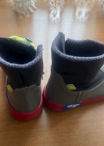 Gri Erkek Çocuk Kauçuk Bot Velcro - Görsel 2