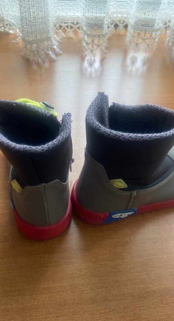 Gri Erkek Çocuk Kauçuk Bot Velcro - Görsel 2