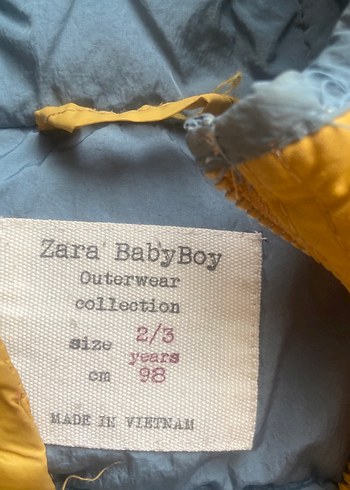 Sarı Erkek Çocuk Fermuarlı Yelek - Görsel 3