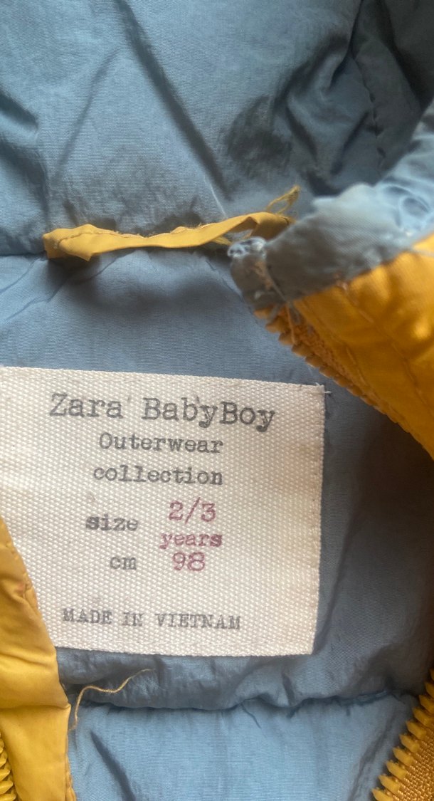 Sarı Erkek Çocuk Fermuarlı Yelek - Görsel 3