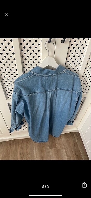l Beden Zara oversize jean gömlek