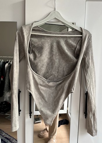 Gri Uzun Kollu V Yaka Kadın Bluz - Görsel 2