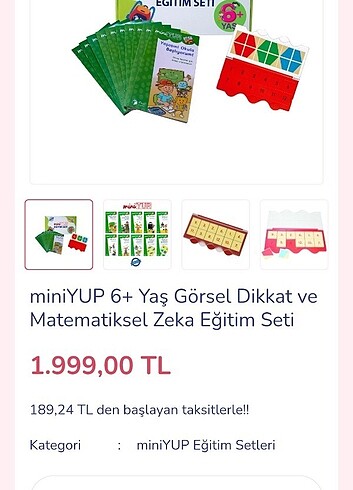 Beden Renk Miniyup eğitim seti 6+yaş