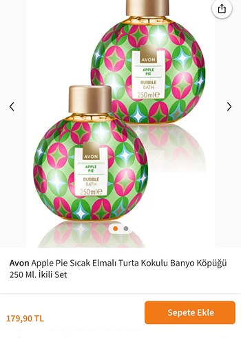 Avon Avon Apple Pie Sıcak Elmalı 250 ml Banyo Köpüğü 2'li Set