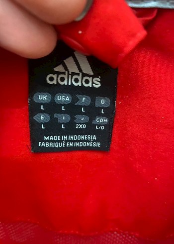l Beden kırmızı Renk Kırmızı Adidas Erkek Midi Yağmurluk