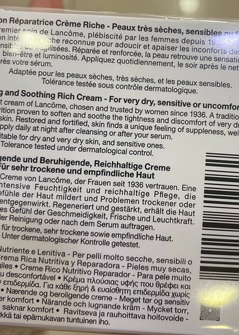  Beden Renk Lancôme Nutrix Besleyici ve Yatıştırıcı Krem 50 ml