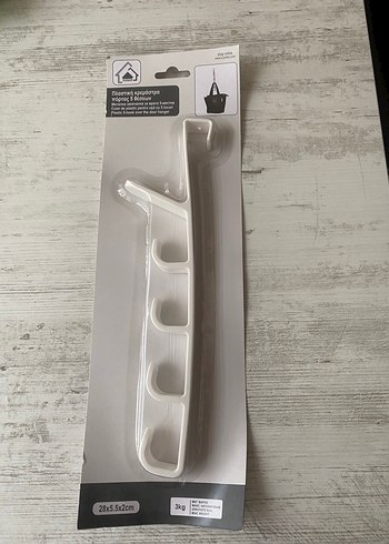 Beyaz Kapı Askısı 4 Kancalı