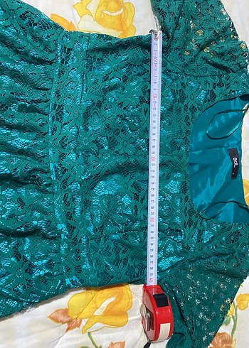 Yeşil Dantel Midi Bohem Kadın Elbise - Görsel 2