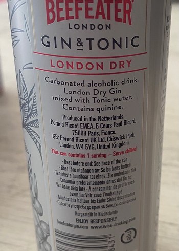 Beefeater London Dry Gin & Tonic Kadın Toneri - Görsel 2