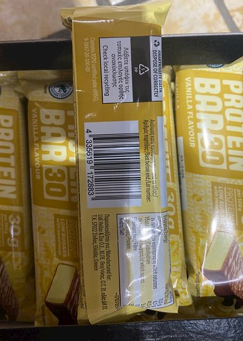 Vanilya Aromalı Protein Bar 30g - Görsel 2