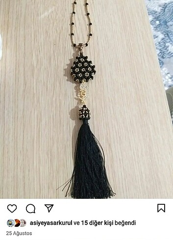  Beden siyah Renk Cevşen kolye