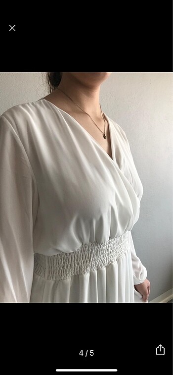 Midi beyaz tül elbise nikah elbisesi kına mezuniyet balo