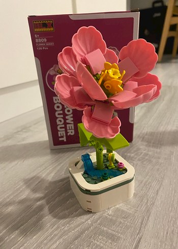 Lego Renkli Pembe Çiçek Buketi