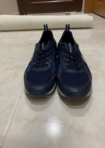42 Beden Erkek Lacivert Spor Ayakkabı Velcro Detaylı
