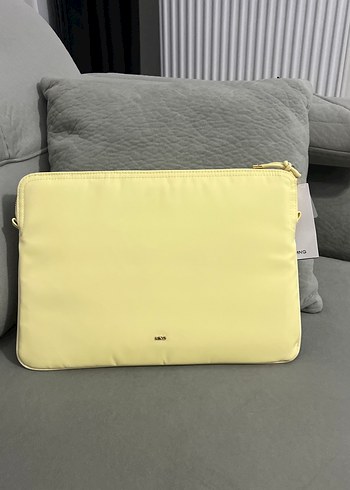 Sarı Minimalist Kadın Laptop Çantası