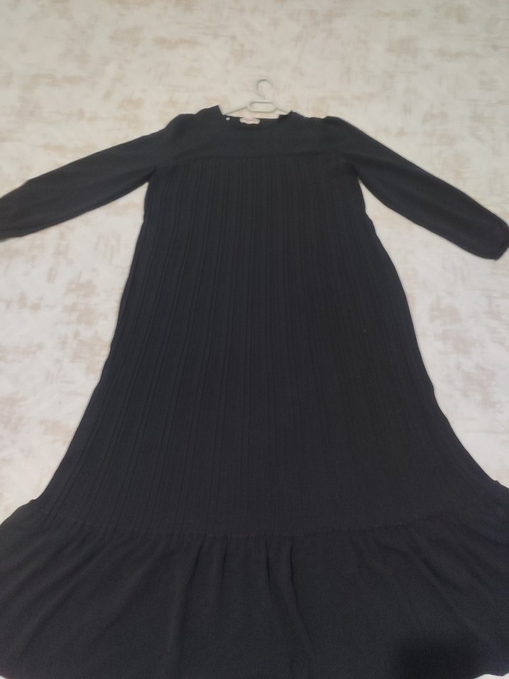 Kadın Siyah Uzun  Elbise - Görsel 3