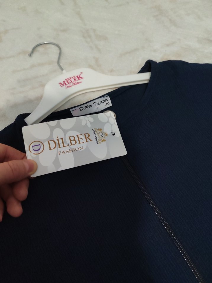 Kadın Lacivert Uzun Kollu Fırfırlı ferece - Görsel 3