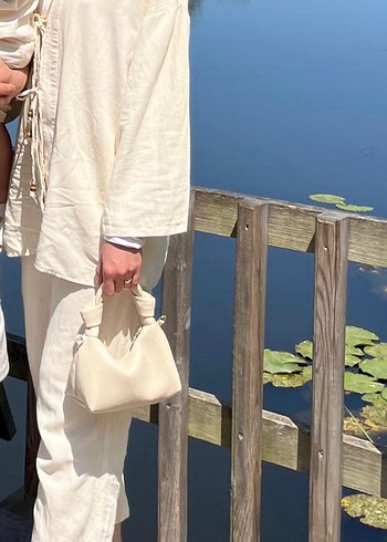 Beyaz Kadın Midi Takım - Salaş Kesim - Görsel 2