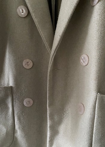 Bej Midi Kaşe Kadın Kaban - Görsel 3