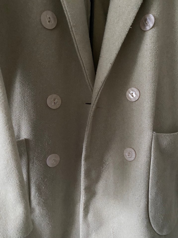 Bej Midi Kaşe Kadın Kaban - Görsel 2