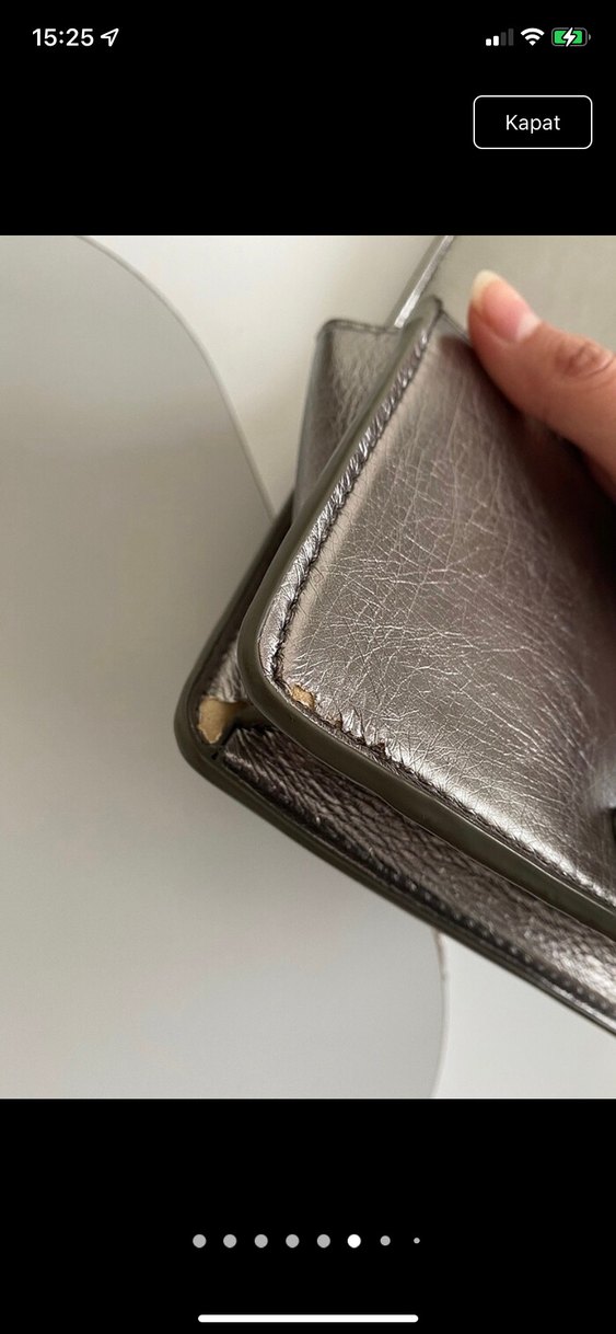 Gri Deri Zincir Detaylı Kadın Çanta - Görsel 5