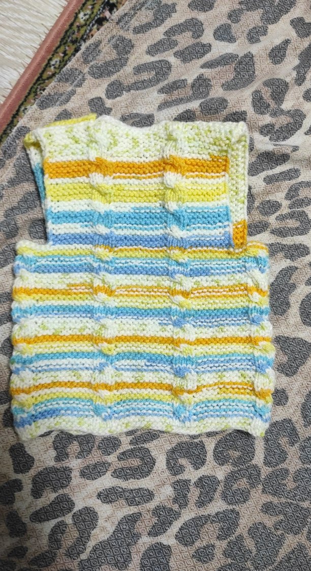 Çocuk Bohem el Örgüsü Kolsuz Triko yelek - Görsel 2