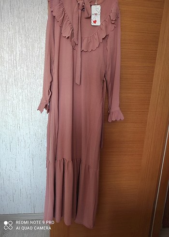 Pembe Fırfırlı  elbise - Görsel 2