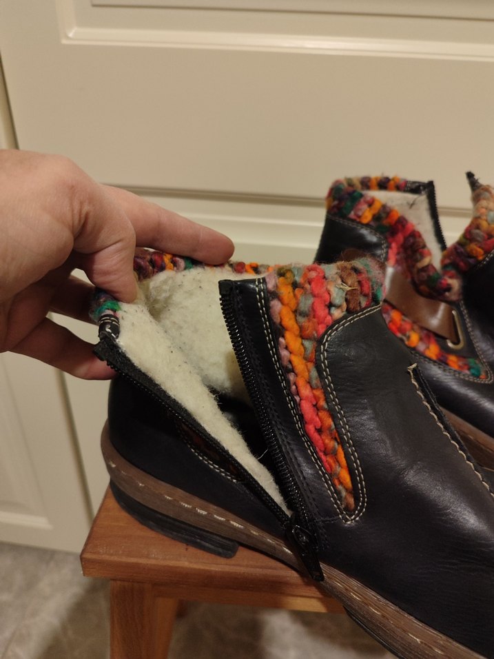 Bohem Çok Renkli Dolgu Topuklu Kadın Bot - Görsel 2