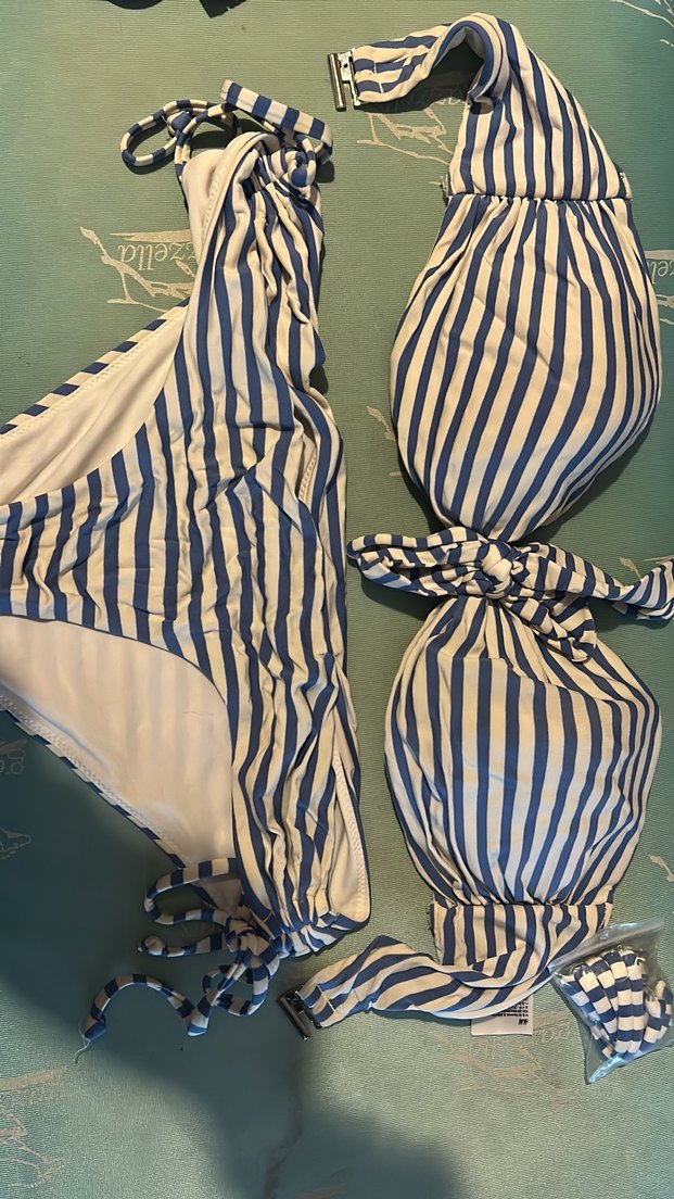 Mavi Fırfırlı Kadın Bikini 2Takım - Görsel 2