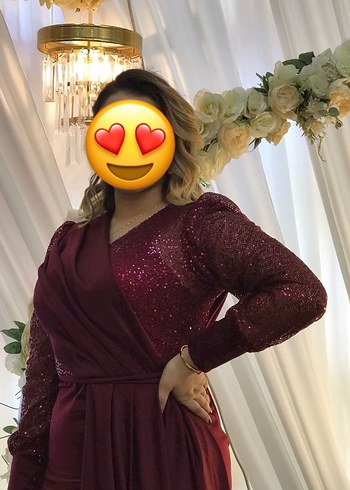 Diğer Bordo Uzun Abiye