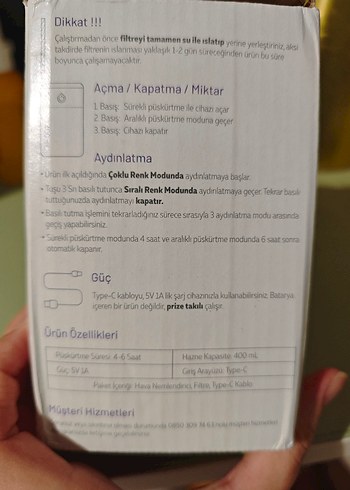 Gri Hava Temizleyici ve Nemlendirici - Görsel 3