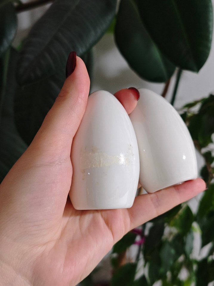 Beyaz Seramik Tuzluk ve Biberlik Seti - Görsel 3